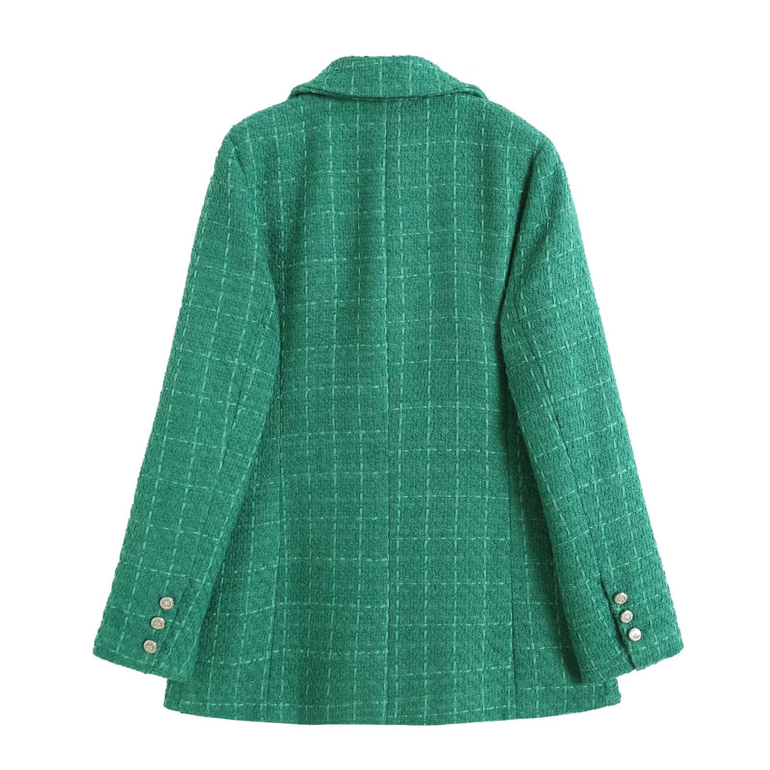 Eveline – Double-breasted Blazer Met Contrasterende Details