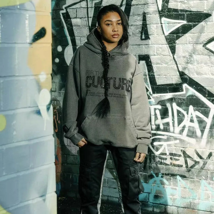 Sky – Uniseks Hoodie Met Rhinestone Details