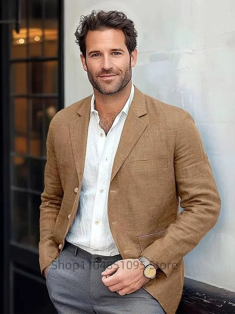 Alvaro – linnen blazer heren