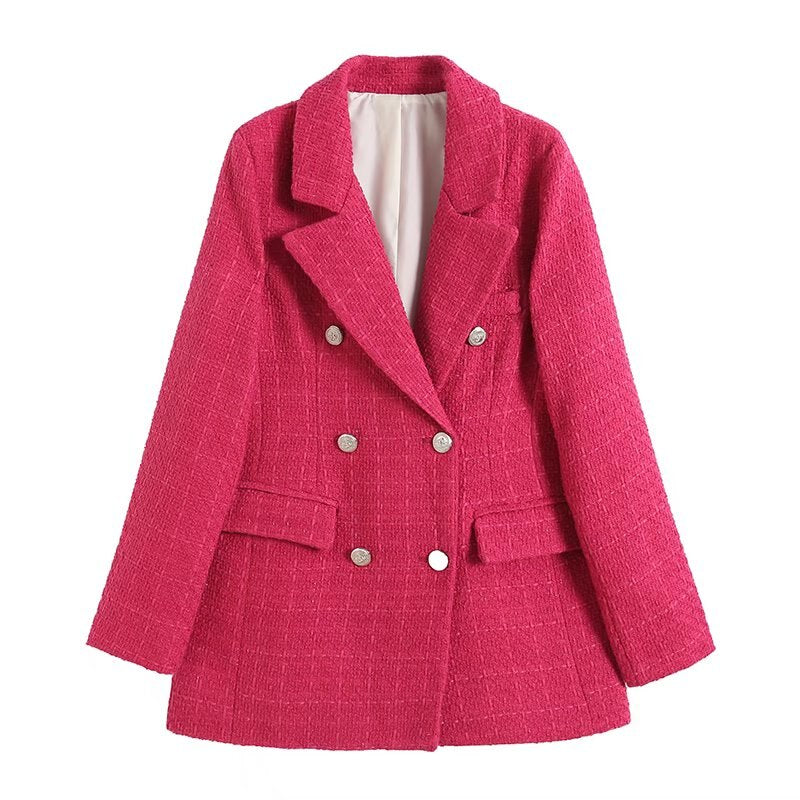 Eveline – Double-breasted Blazer Met Contrasterende Details