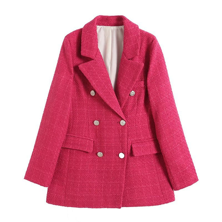 Eveline – Double-breasted Blazer Met Contrasterende Details