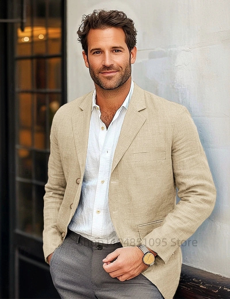 Alvaro – linnen blazer heren