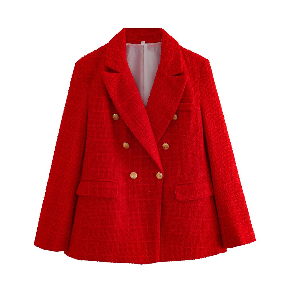 Eveline – Double-breasted Blazer Met Contrasterende Details