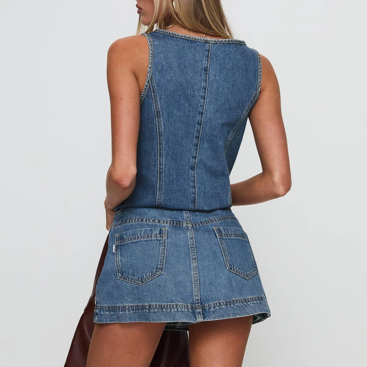 Noëlle – Denim Two-Piece Set Dames