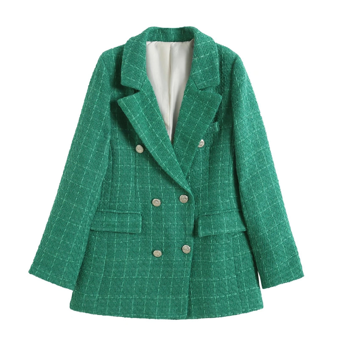 Eveline – Double-breasted Blazer Met Contrasterende Details