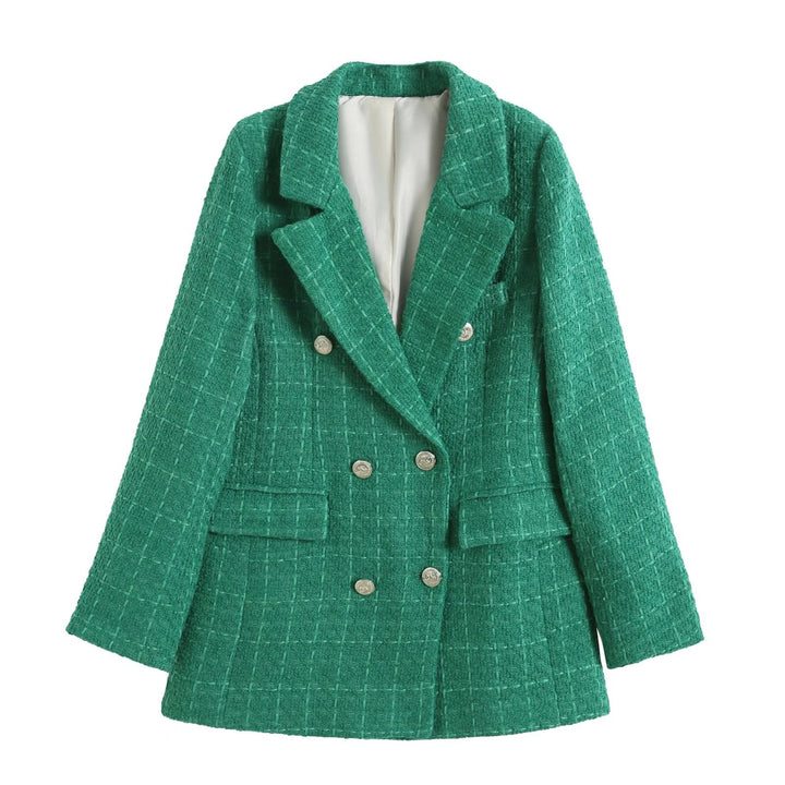 Eveline – Double-breasted Blazer Met Contrasterende Details