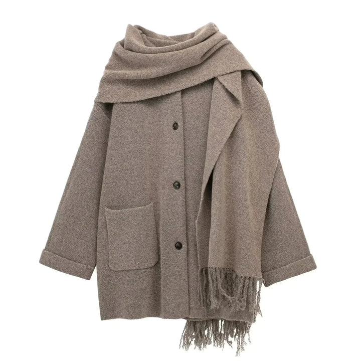 Isolde – Wool Coat met Sjaal