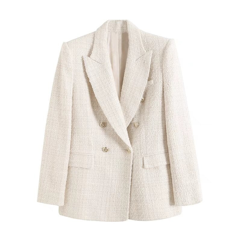 Eveline – Double-breasted Blazer Met Contrasterende Details
