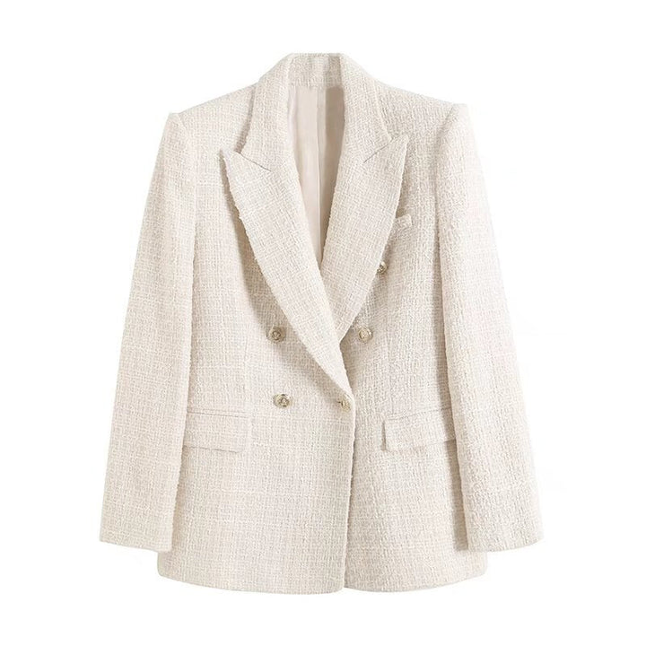 Eveline – Double-breasted Blazer Met Contrasterende Details