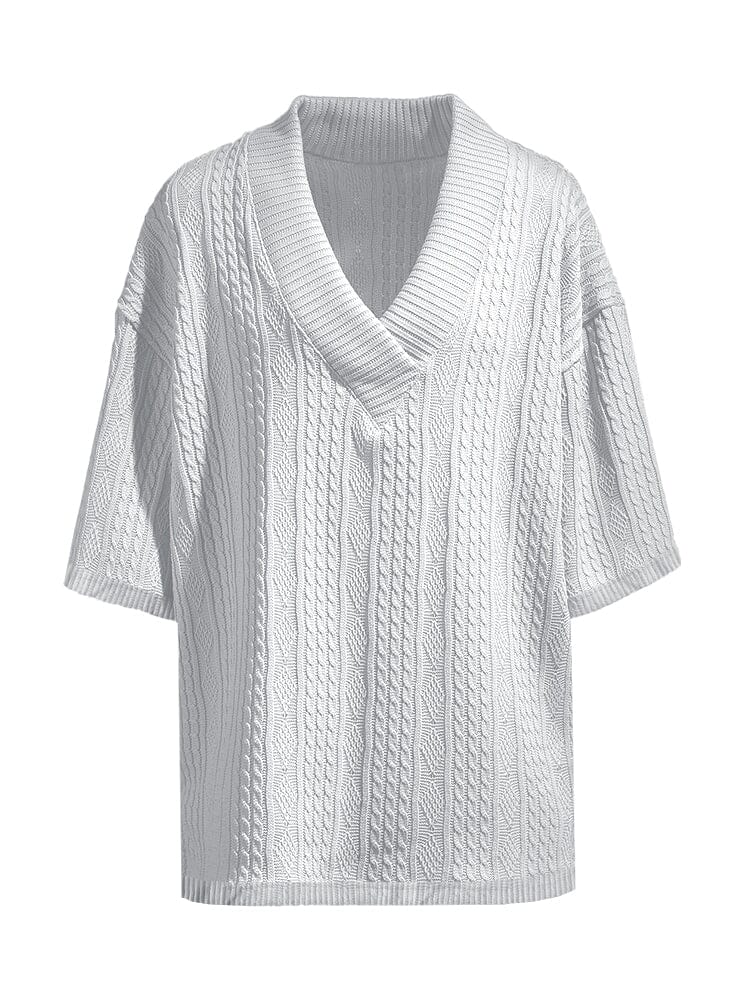 Joris – casual kabel gebreide t-shirt set