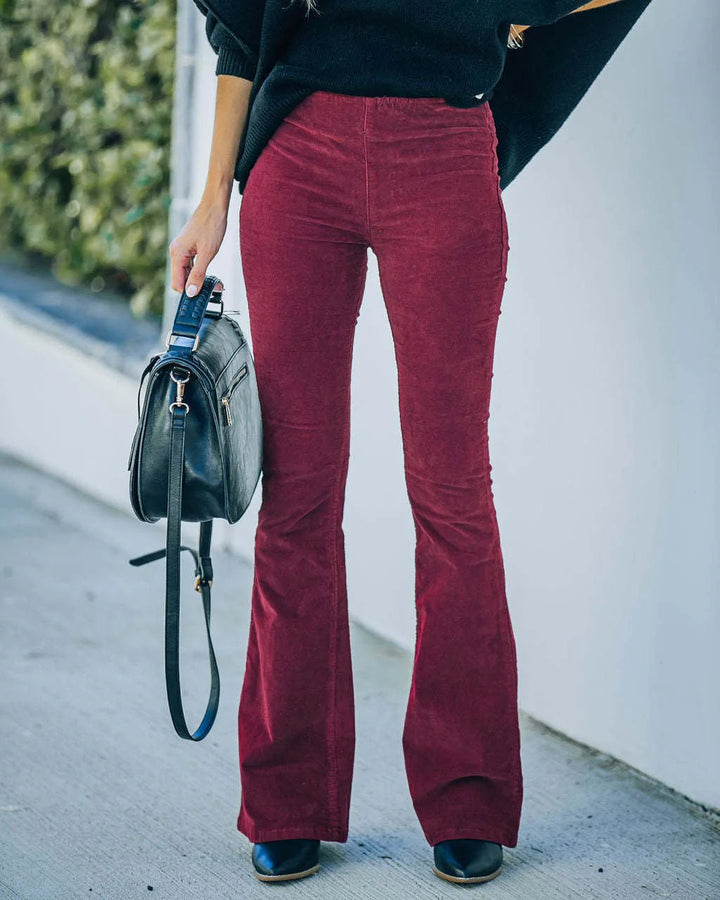 Luciana – High Waist Flare Broek in Zomerse Look