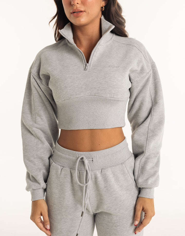 Valentijn – Lichtgrijs Cropped Sweatshirt