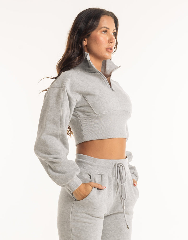 Valentijn – Lichtgrijs Cropped Sweatshirt