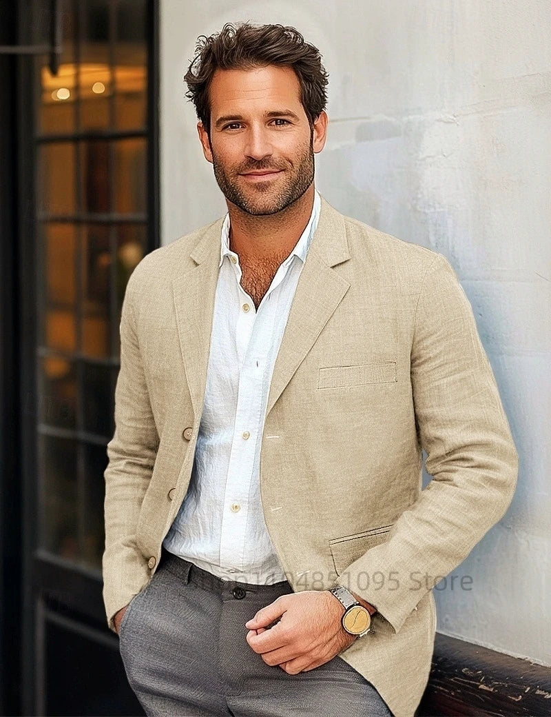 Alvaro – linnen blazer heren