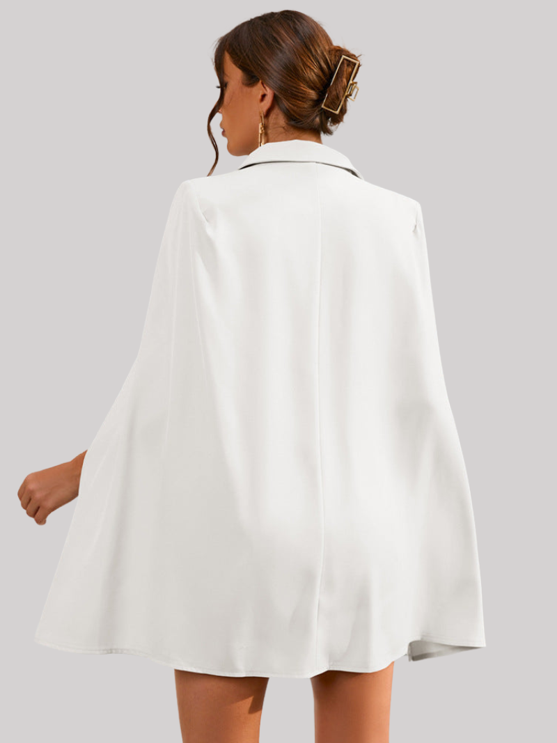 Valentina – Cape Blazer Jurk Met Gouden Details