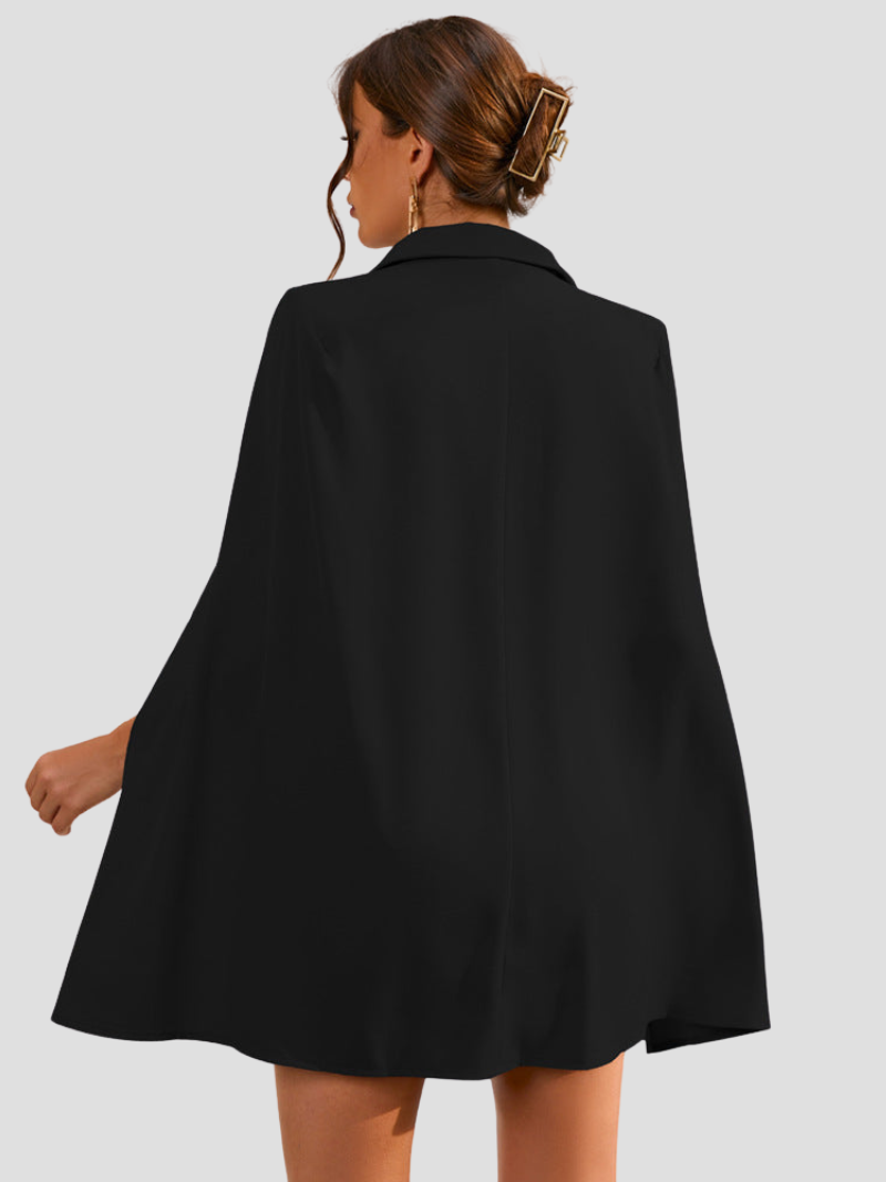 Valentina – Cape Blazer Jurk Met Gouden Details