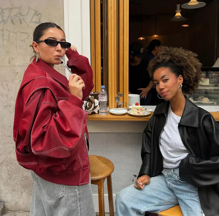 Vivien – Oversized Leren Jas