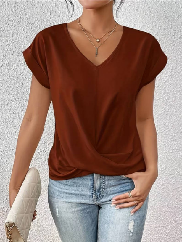 Estelle -Luchtig Shirt Met V-Hals