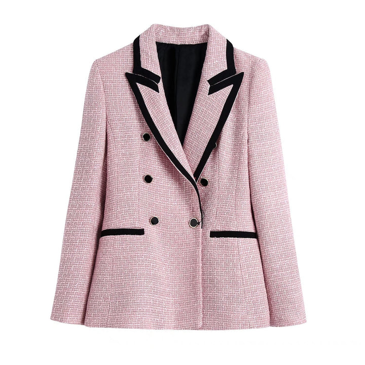 Eveline – Double-breasted Blazer Met Contrasterende Details