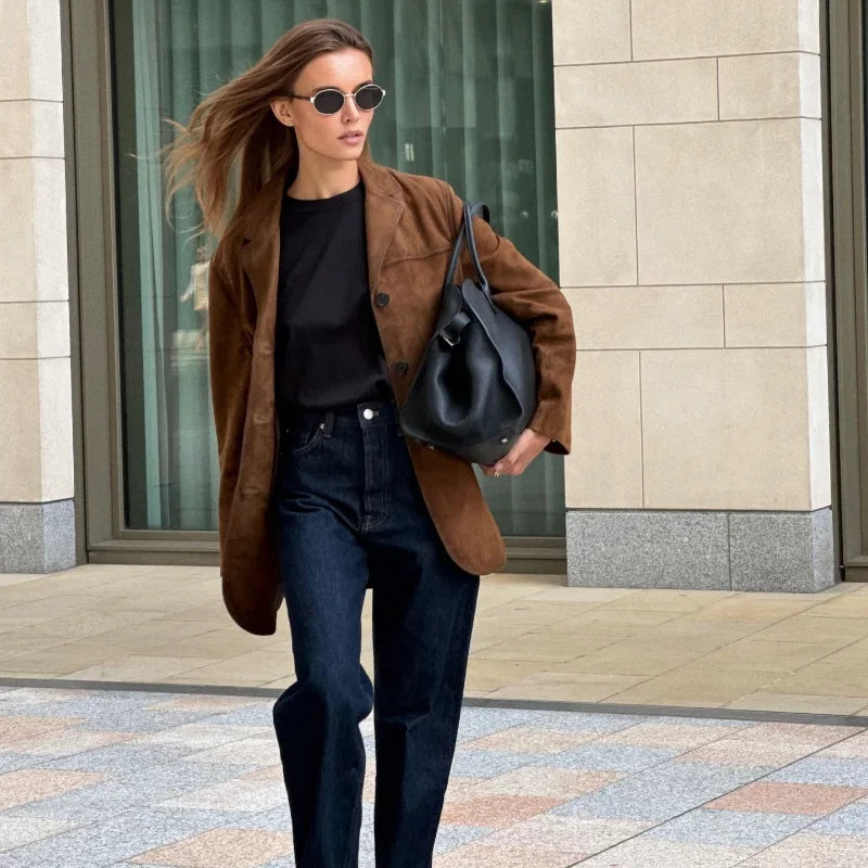 Anouk – Elegante Suède Blazer