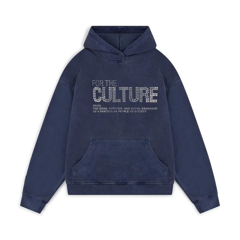 Sky – Uniseks Hoodie Met Rhinestone Details