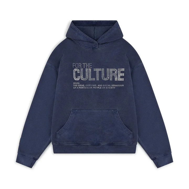 Sky – Uniseks Hoodie Met Rhinestone Details