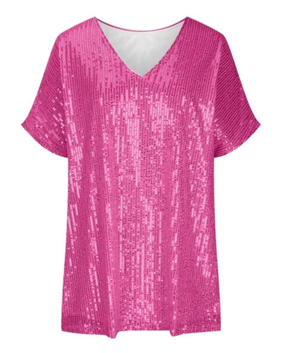 Noelia – Pailletten T-Shirt Met V-Hals