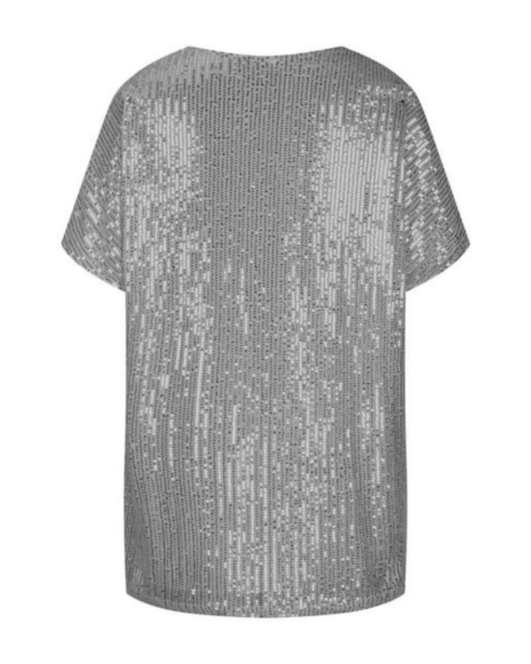 Noelia – Pailletten T-Shirt Met V-Hals