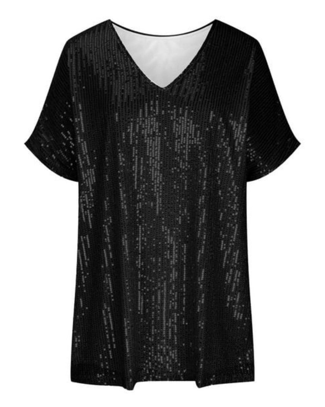 Noelia – Pailletten T-Shirt Met V-Hals