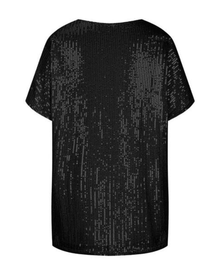 Noelia – Pailletten T-Shirt Met V-Hals