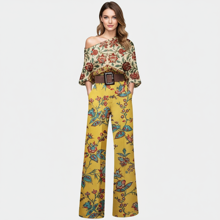 Camille stijlvolle dames jumpsuit met vlindereffect van Lenoriva – luxe elegante pasvorm en vrouwelijke uitstraling