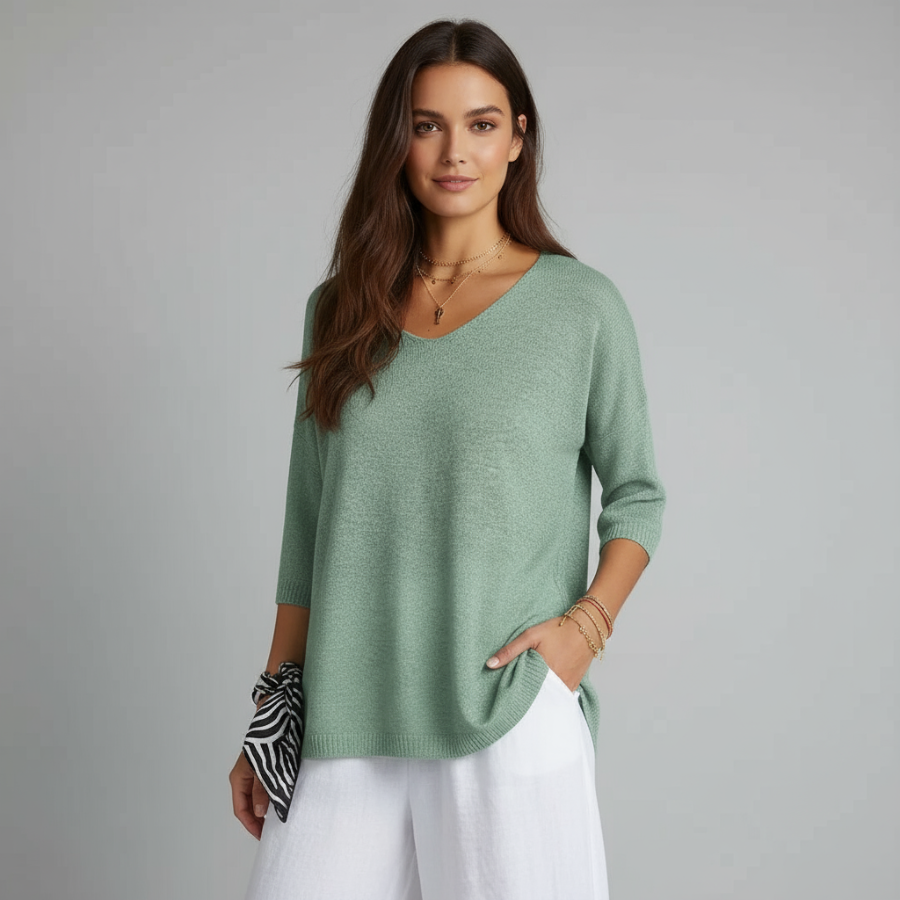 Noëlle kanten shirt voor dames van Lenoriva – elegant, luchtig en verfijnd design