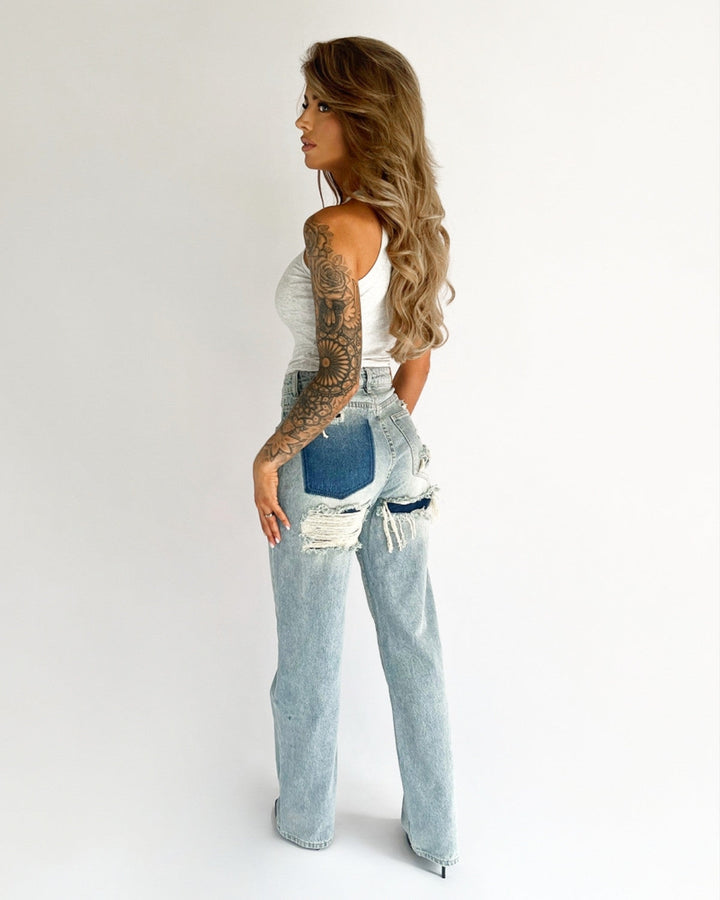 Maud – Jeans Met Hoge Taille En Wijde Pijpen