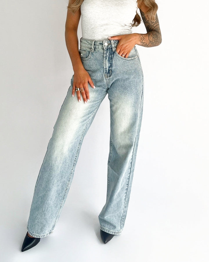 Maud – Jeans Met Hoge Taille En Wijde Pijpen