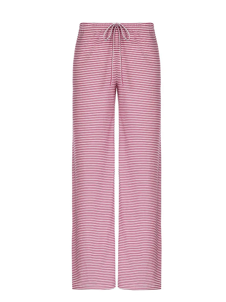 Amaya – Gestreepte Oversized Broek Met Tailleband