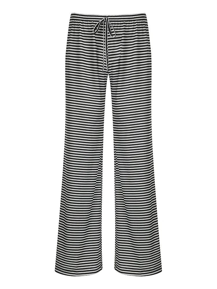 Amaya – Gestreepte Oversized Broek Met Tailleband