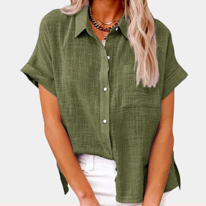 Yara – Katoen-Linnen Blouse