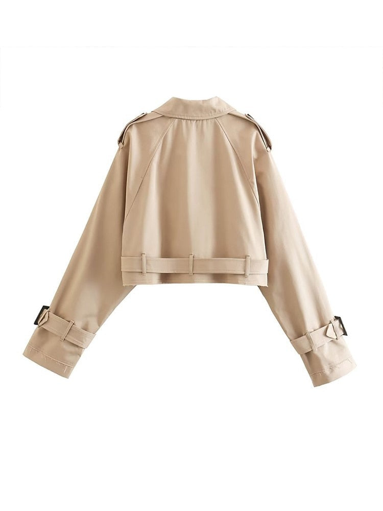 Elara – Cropped Trenchcoat