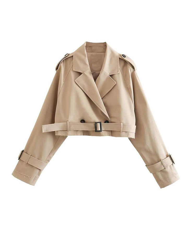 Elara – Cropped Trenchcoat