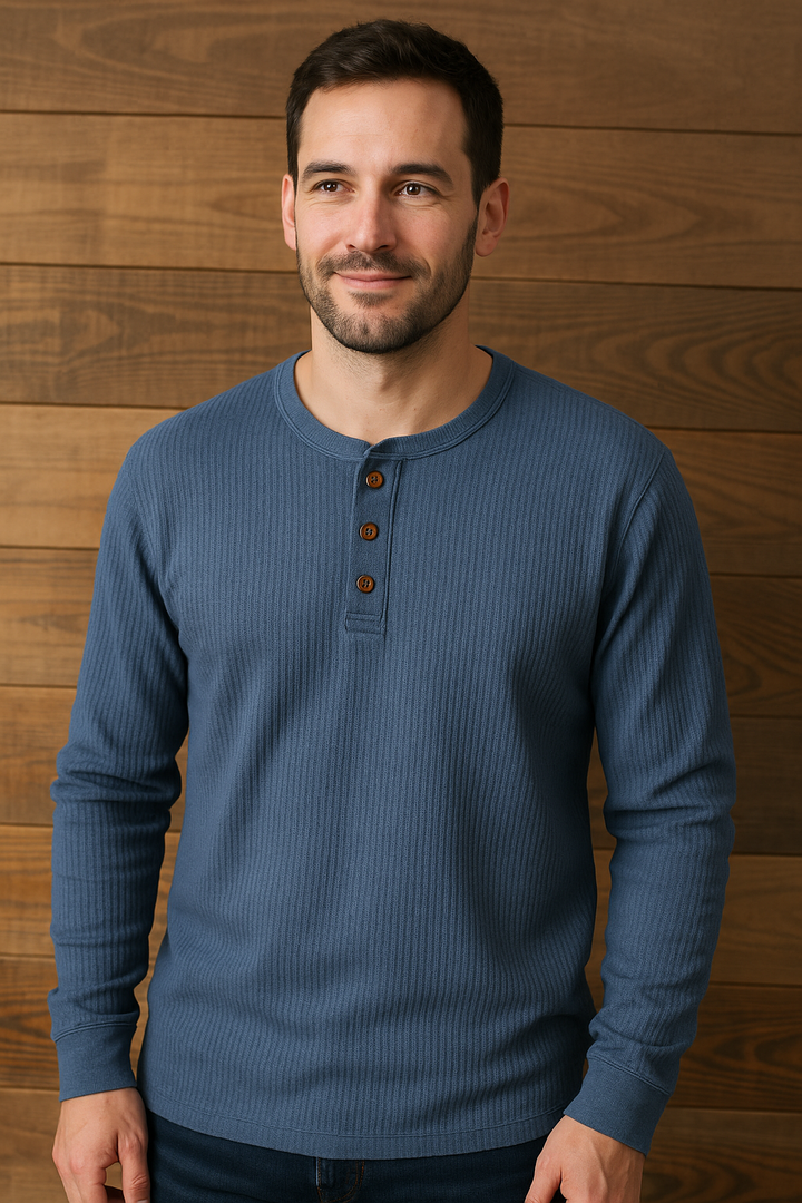 Sage – Wafelstructuur Heren Shirt