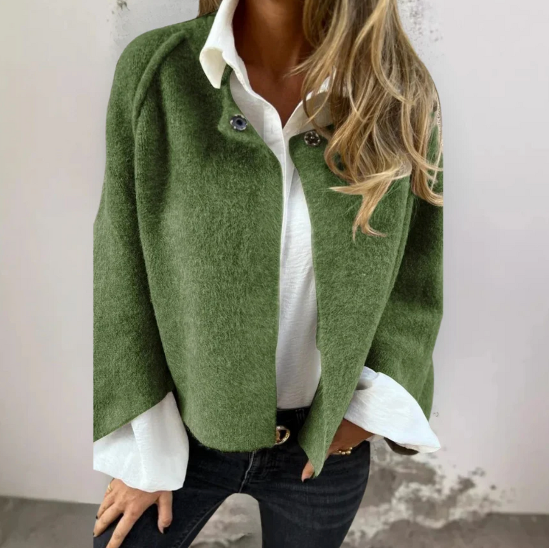 Sophie – Oversized Gebreide Cardigan Met Knoopsluiting