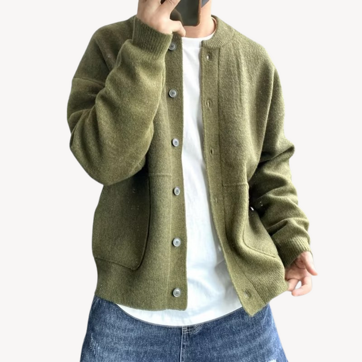 Stijlvol heren vest met knopen van zachte wol, comfortabel en tijdloos