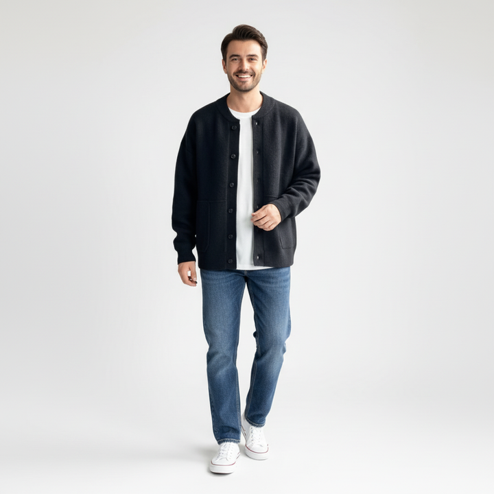Stijlvol heren vest met knopen van zachte wol, comfortabel en tijdloos