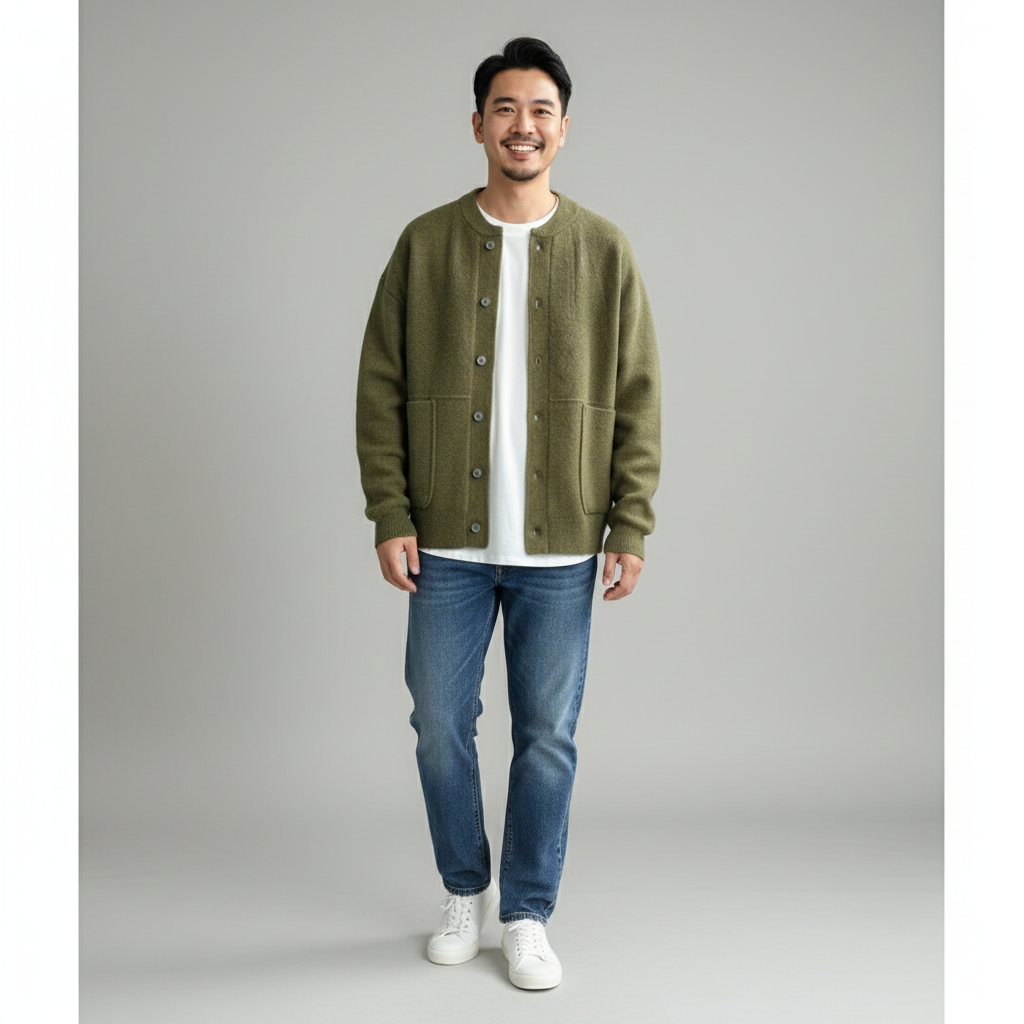 Stijlvol heren vest met knopen van zachte wol, comfortabel en tijdloos