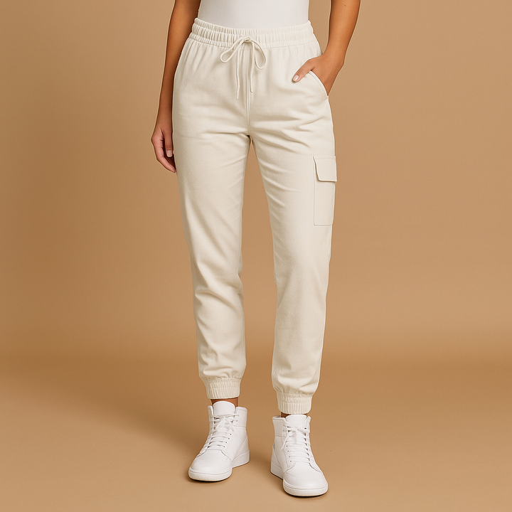 Lieve – Aansluitende Cargobroek Met Hoge Taille