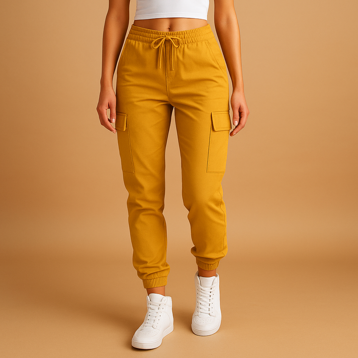 Lieve – Aansluitende Cargobroek Met Hoge Taille