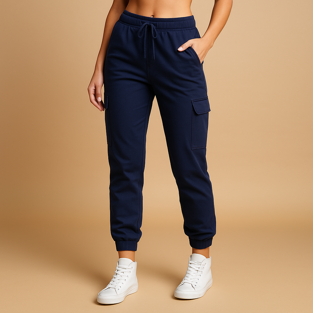 Lieve – Aansluitende Cargobroek Met Hoge Taille