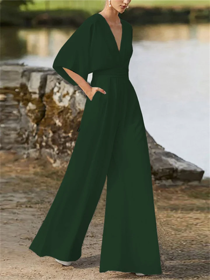Yasmina – Flowy V-Neck Jumpsuit