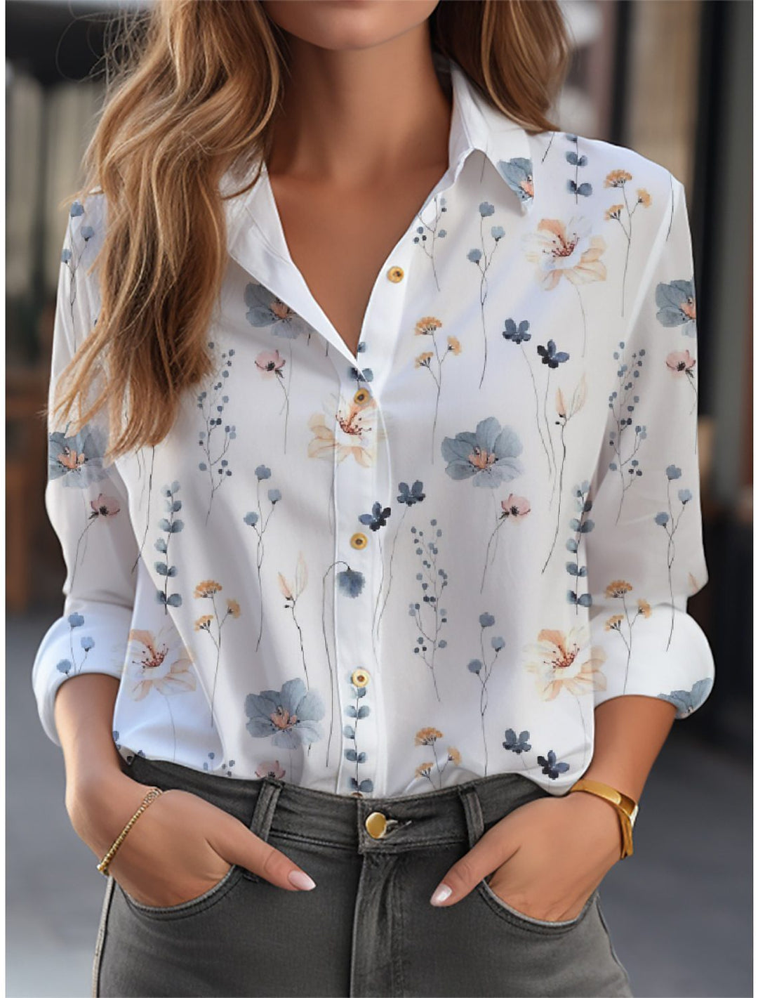Sanne – Bloemprint Blouse