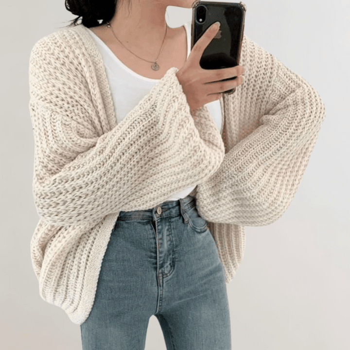 Noor – Gebreid Vest Met Lange Mouwen